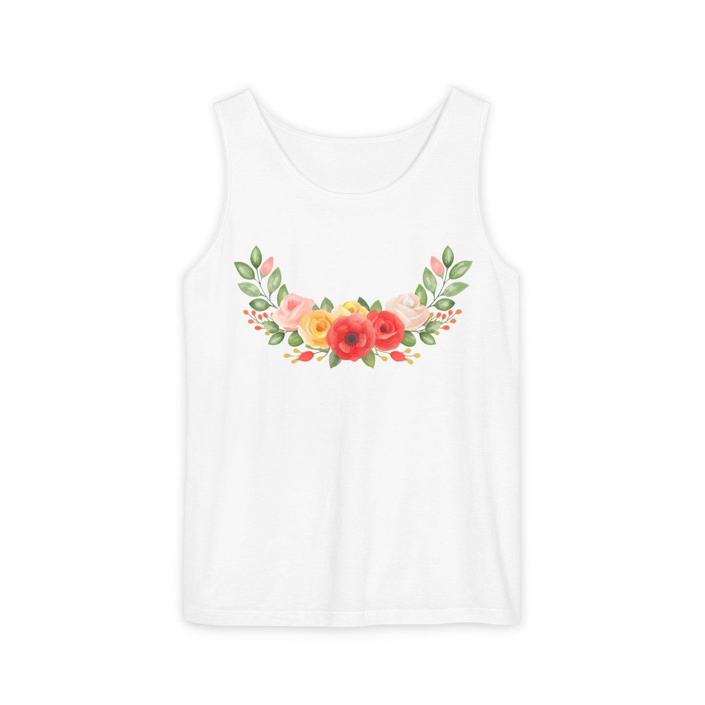 Flower Collections Unisex Garment-Dyed Tank Top