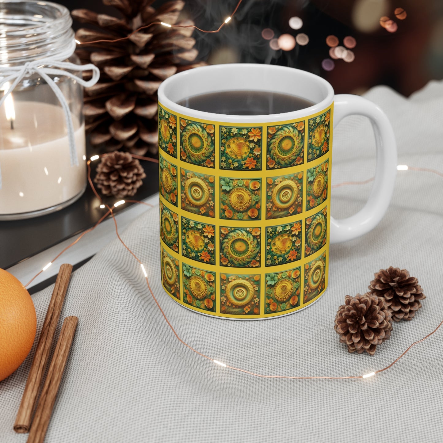 YELOW Mosaic. Mug 11oz