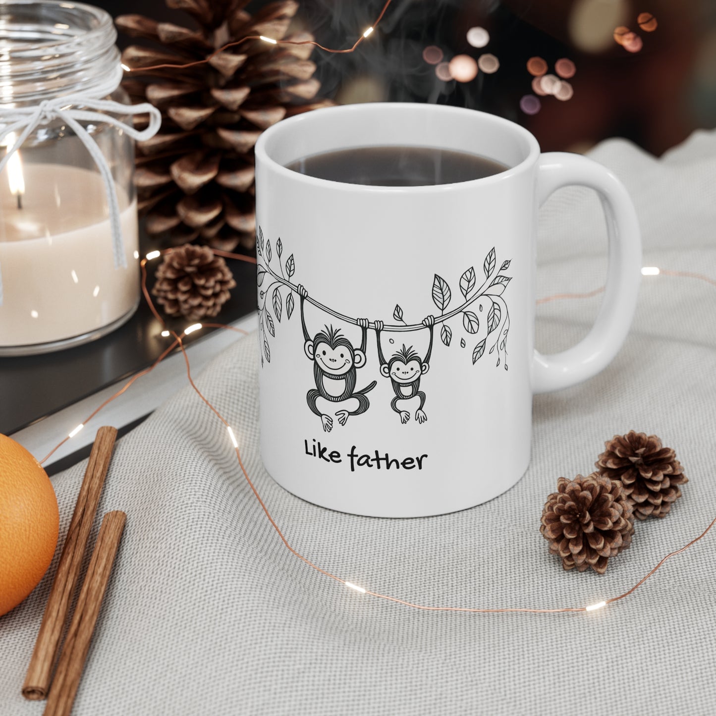 Like father, like son. White Ceramic Mug, 11oz