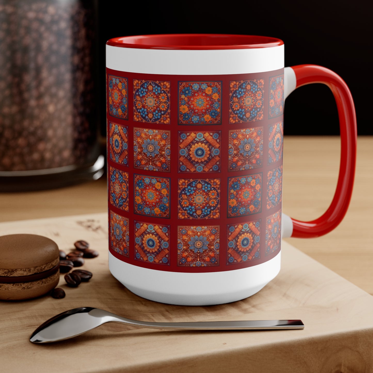 RED Mosaic. Accent Mugs