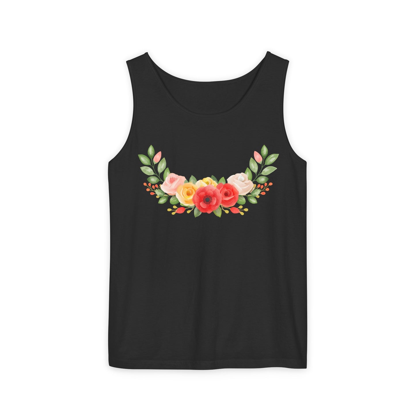 Flower Collections Unisex Garment-Dyed Tank Top