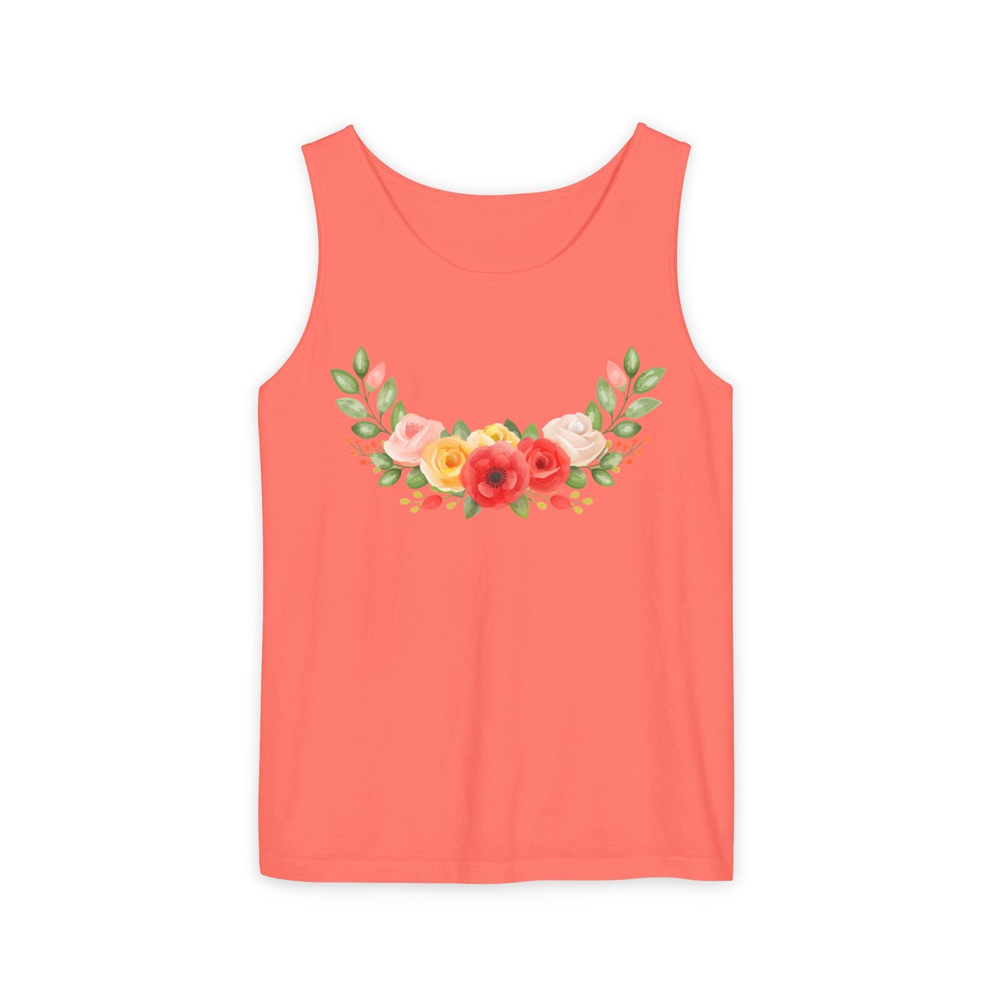 Flower Collections Unisex Garment-Dyed Tank Top