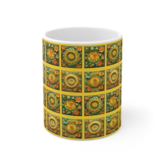 YELOW Mosaic. Mug 11oz