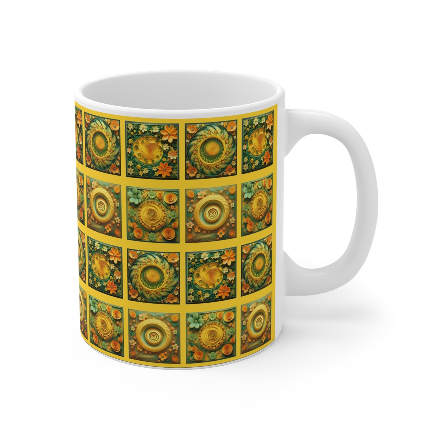 YELOW Mosaic. Mug 11oz