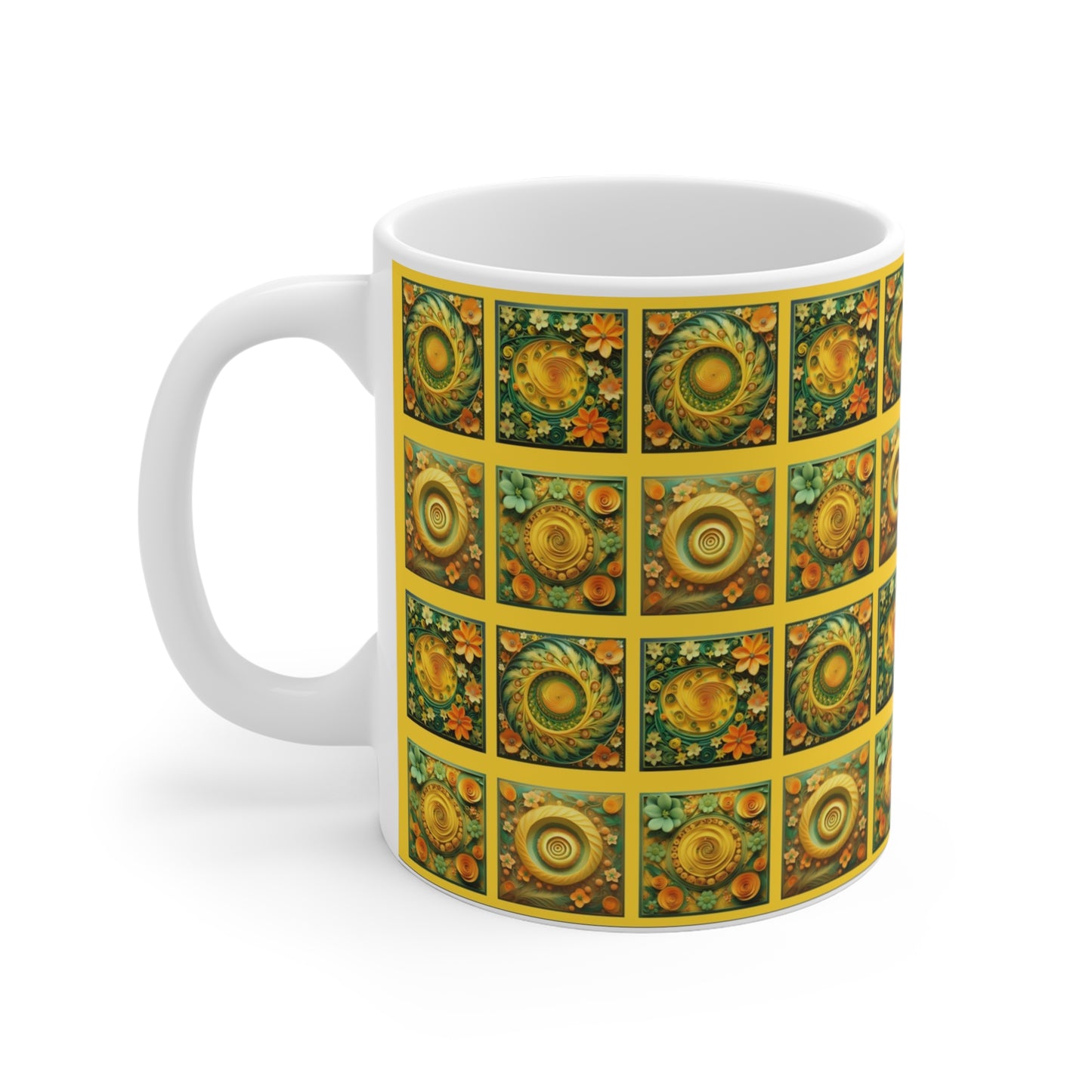 YELOW Mosaic. Mug 11oz