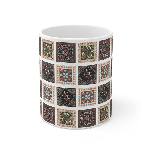 WHITE Mosaic. Mug 11oz